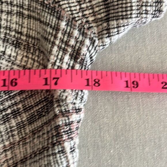 Shelby & Palmer Size 12 Black White Tweed A-Line Dress Short Sleeve Buttons Zip - Picture 11 of 14